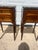 Elegant pair of 19th-century French Louis XVI nightstands crafted in fine walnut with beautifully figured veneers. Each...