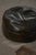 Vintage French Black Leather Pouf with Slouchy Form, 1960s For Sale - Image 10 of 18