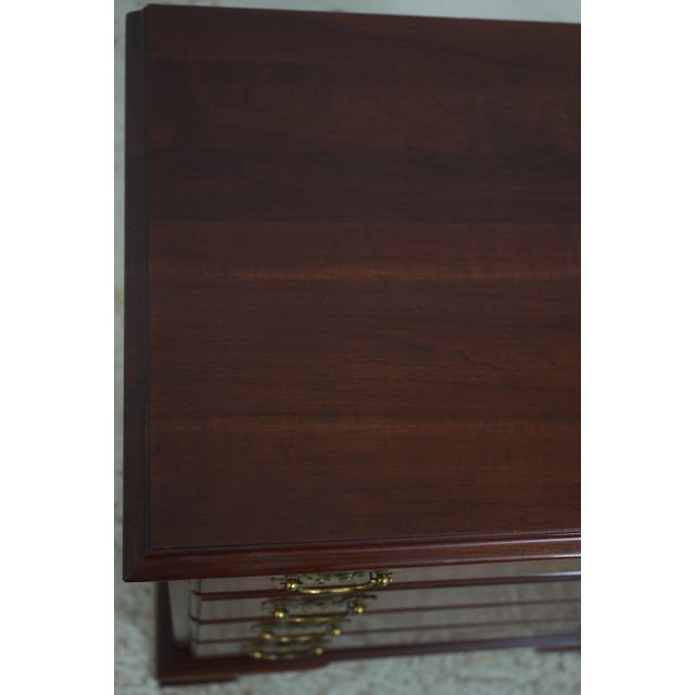 Pair Ethan Allen Cherry 4 Drawer Nightstand Chests For Sale - Image 10 of 18