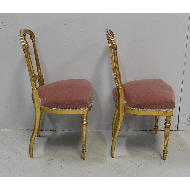 Set of Napoleon III Giltwood Chairs, Late 19th Century For Sale - Image 5 of 18