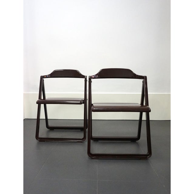 Set of Italian Design Folding Chairs For Sale - Image 3 of 7