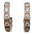 10k Rose Gold 2-1/2 CTTW Natural Diamond Illusion Hoop Earrings, 20 Mm, Pair For Sale