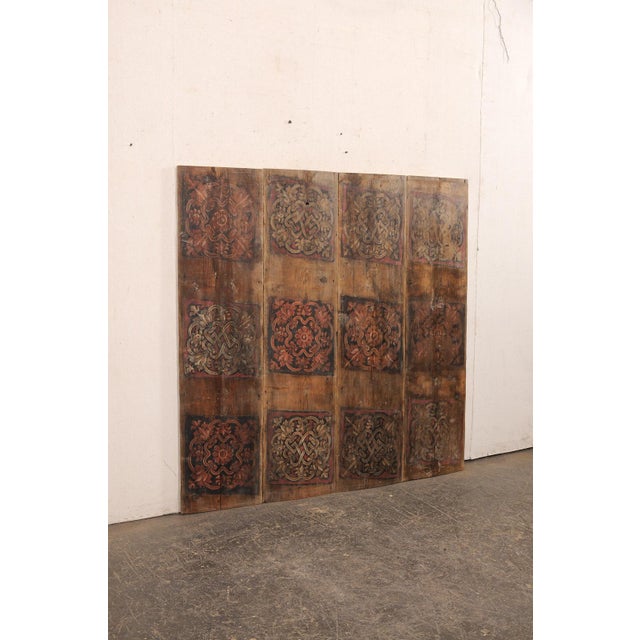 Large Italian Painted Wood Panel, 19th C. For Sale - Image 11 of 11