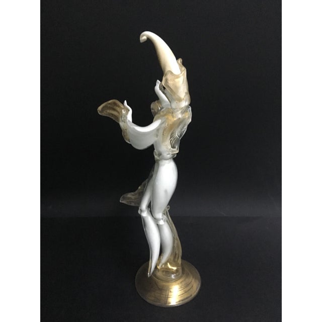 Gold Masked Dancers Statues from Cesare Toso, Set of 2 For Sale - Image 8 of 11