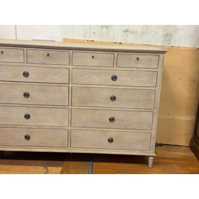 Restoration Hardware Maison 12 Drawer Dresser, Light Oak For Sale - Image 9 of 12