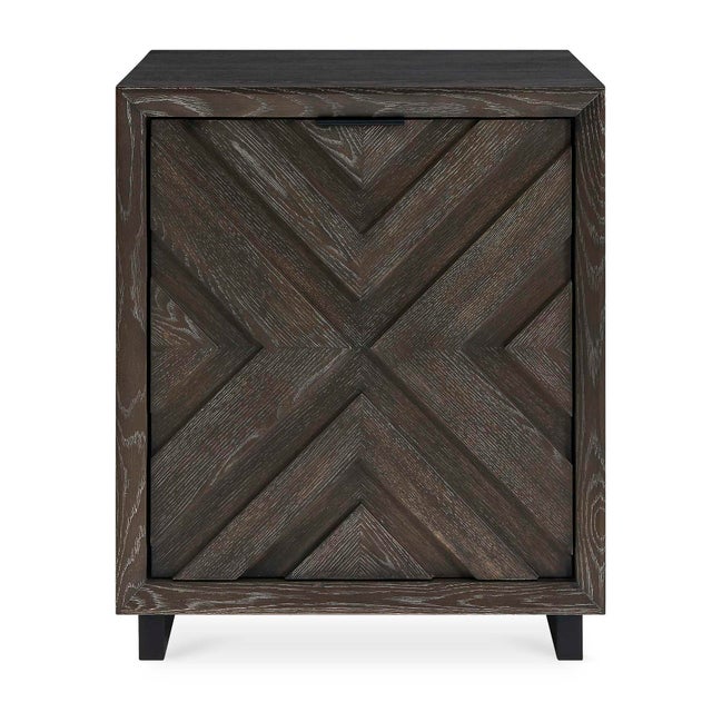 Kenneth Ludwig Chicago Barrett Dark Charcoal Oak Cabinet For Sale - Image 4 of 12