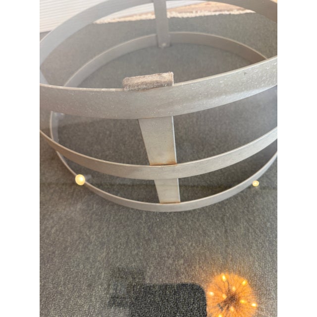 Steel Drum Pedestal Coffee Table For Sale In San Francisco - Image 6 of 12