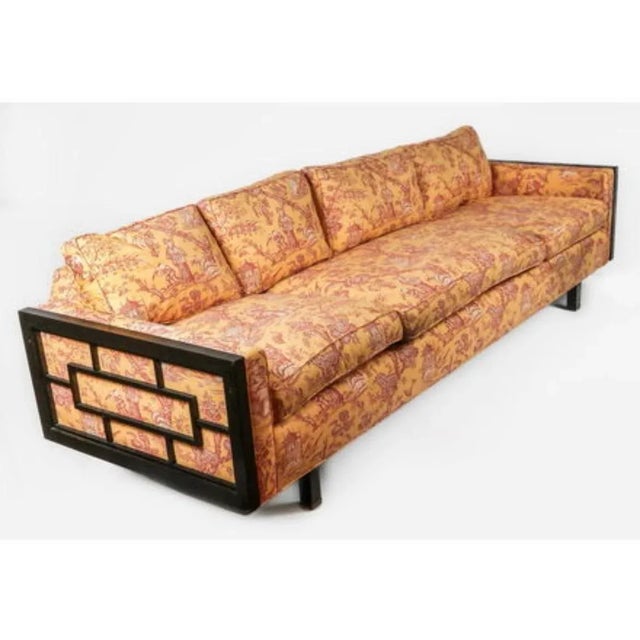 Mid-Century Modern Chinoiserie Edward Wormley Dunbar Sofa For Sale - Image 3 of 12