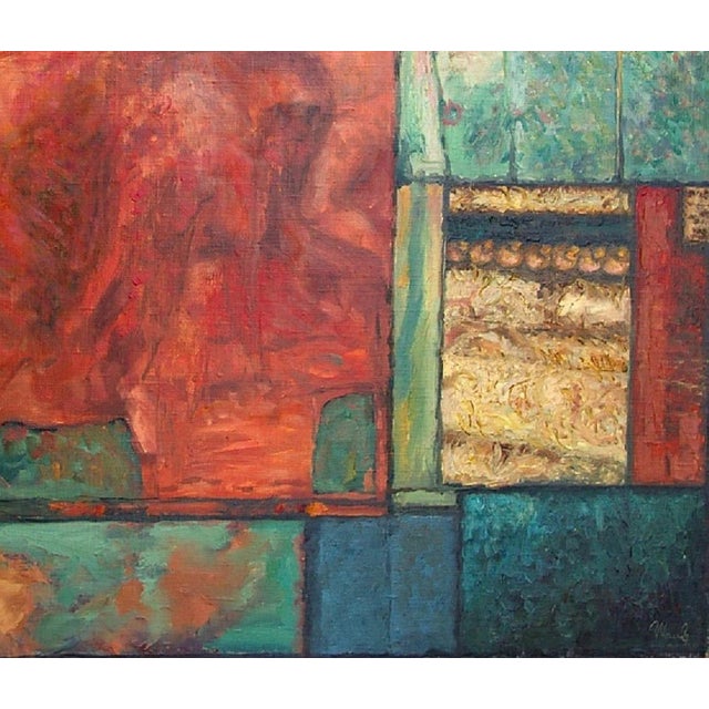 Abstract Painting Avant-Garde Expressionisme Antique Oil Painting Original Soviet Art Ukrainian Artist Schigolev 75-87 For Sale - Image 6 of 6