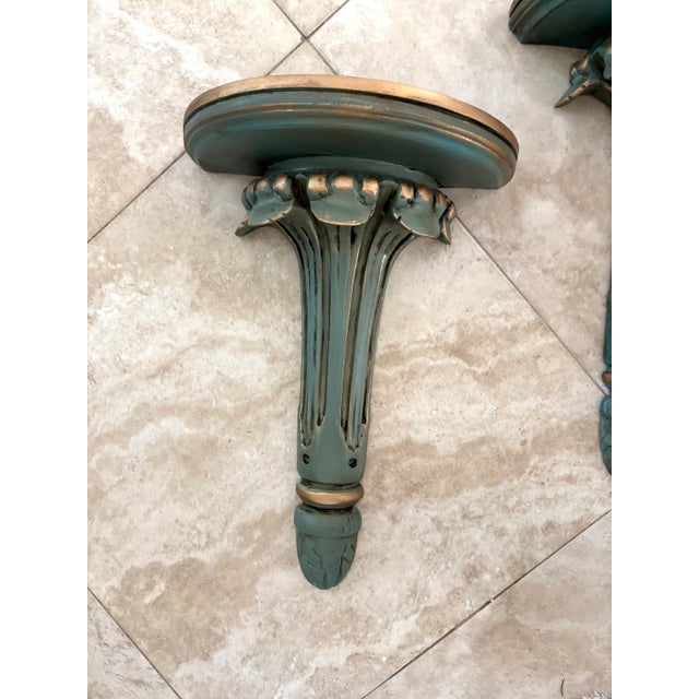 Vintage Fluted Solid Wood Corbel Wall Brackets - A Pair For Sale In Savannah - Image 6 of 9