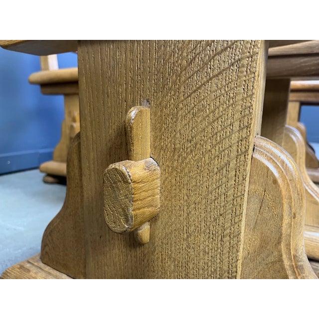 1960s Brutalist Oak Dining Chairs, 1960s , Set of 6 For Sale - Image 5 of 12