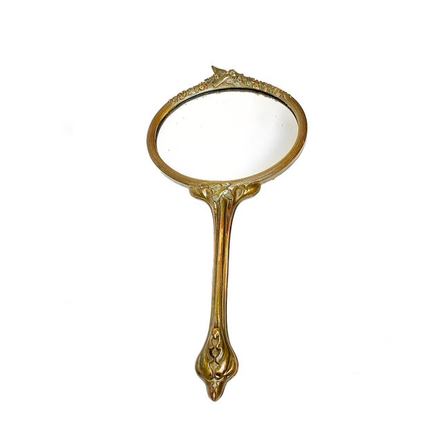 Antique Victorian Hand Made Wooden Hand Mirror Chairish