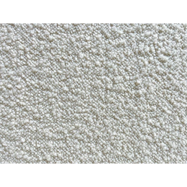 White Bouclé Bench, 1990s For Sale - Image 10 of 12