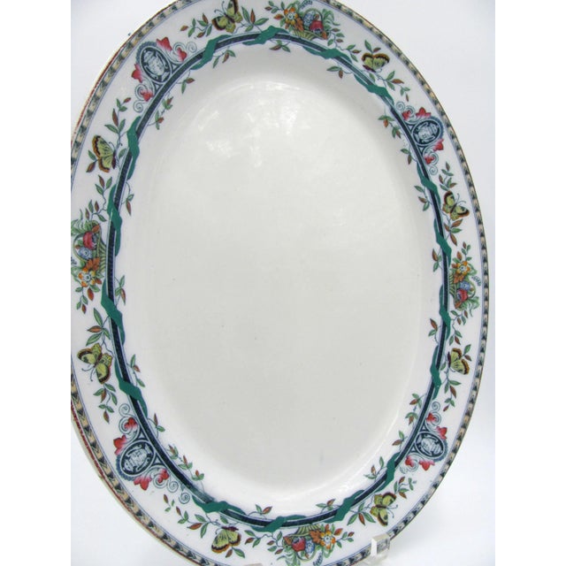 1800s 18" England Beech & Hancock Swan Bank Pottery Vernal Platter For Sale - Image 6 of 13