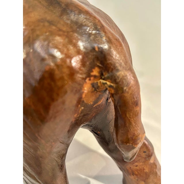 Vintage Leather Wrapped Elephant Model or Figurine For Sale - Image 11 of 12