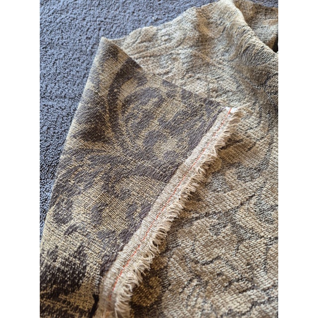 Scalamandre Designer Beige, Gray Imported Embossed Upholstery Boucle- 3 Yards For Sale In Atlanta - Image 6 of 6