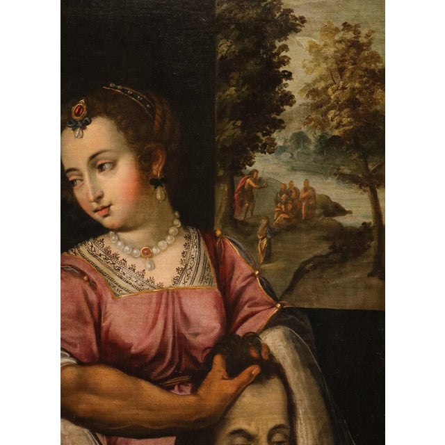Bernardino Campi, Salome with the Head of Battista Campi, 1580, Oil on Canvas For Sale - Image 8 of 15