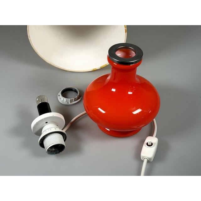 Mid-Century Space Age Table Lamp in Glass, 1970s For Sale - Image 15 of 17