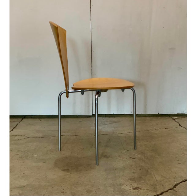 Contemporary 1990s Set on Five Chairs Made of Plywood and Steel. Haugensen Design for Bent Krogh For Sale - Image 3 of 17
