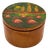 1940s Hand-Painted Flamingo Scenic "Ecuador" Hardwood Trinket Box For Sale