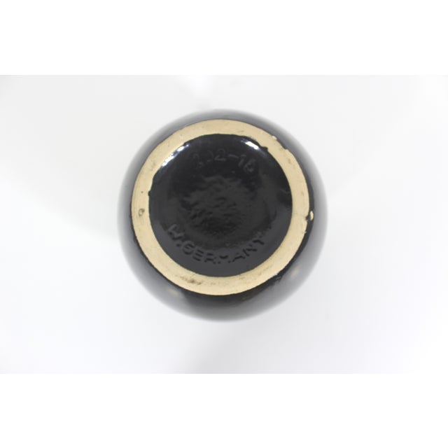 1960s Black Ceramic Vase, W. Germany Scheurich Design, 202-18 Pottery For Sale - Image 5 of 8