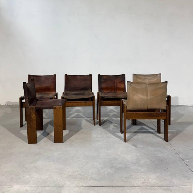 1970s Scarpa Monk Design Chairs, 1970s, Set of 6 For Sale - Image 5 of 13