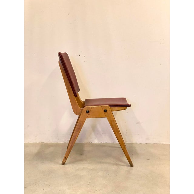 Brown Mid-Century Beech Dining Chairs, 1960s, Set of 4 For Sale - Image 8 of 18