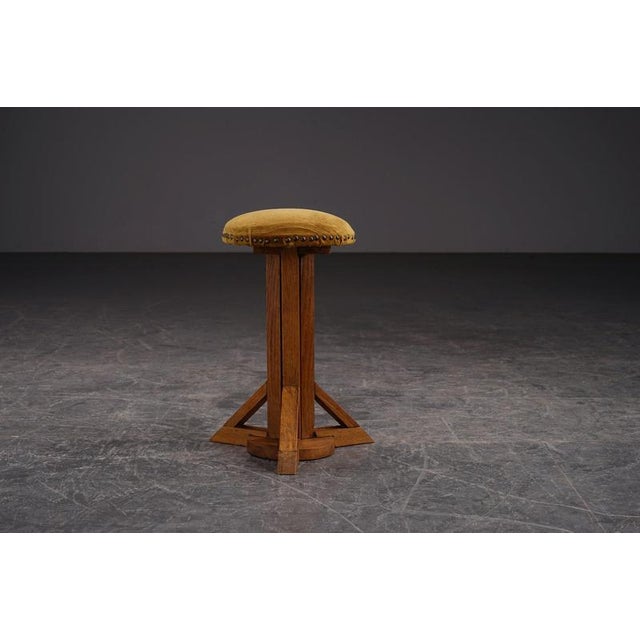 Vintage Architectural Stool, 1930s For Sale - Image 10 of 12