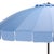 Modern Panza 9 Ft Crank Umbrella, Baby Blue/Brown Pole For Sale - Image 3 of 8