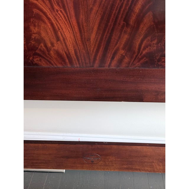 2000 - 2009 Henkel Harris Mahogany Euro King Bed For Sale - Image 5 of 7