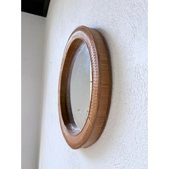 Round Wicker Mirror, 1960s For Sale - Image 15 of 18