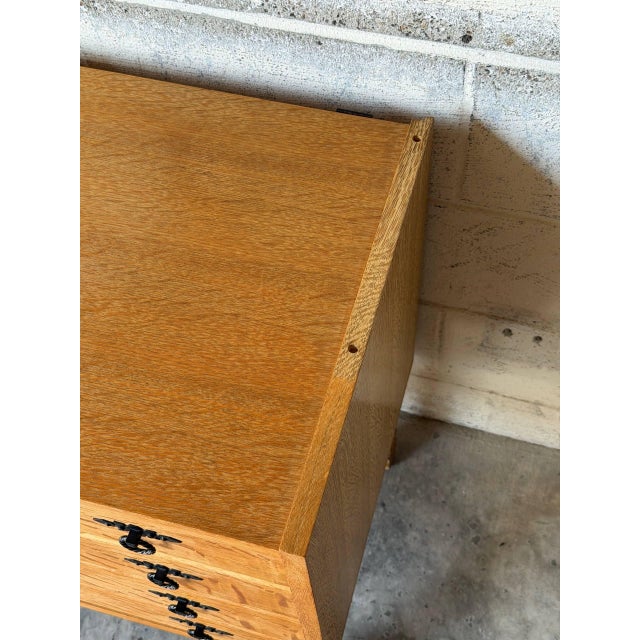 Oak Dresser With 4 Drawers Danish Mid-Century Modern 1960s For Sale In Los Angeles - Image 6 of 11