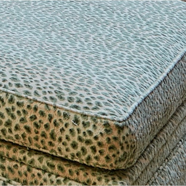 Storage Ottoman in Cowtan & Tout Ocelot Fabric For Sale - Image 4 of 4