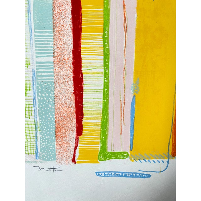 Abstract "Apollo" 1970’s Color Lithograph on Wove Paper by Robert Natkin For Sale - Image 3 of 3