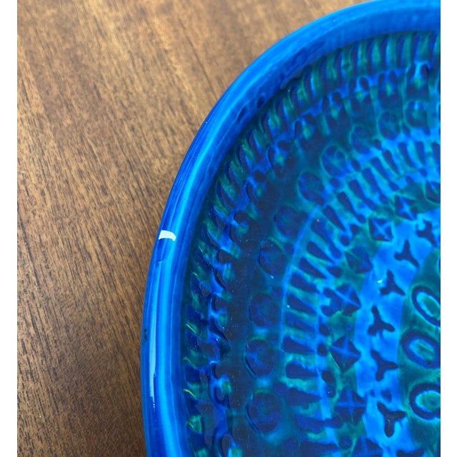 Large Mid-Century Italian Rimini Blu Pottery Wall Plate by Aldo Londi for Bitossi, 1960s For Sale - Image 12 of 18