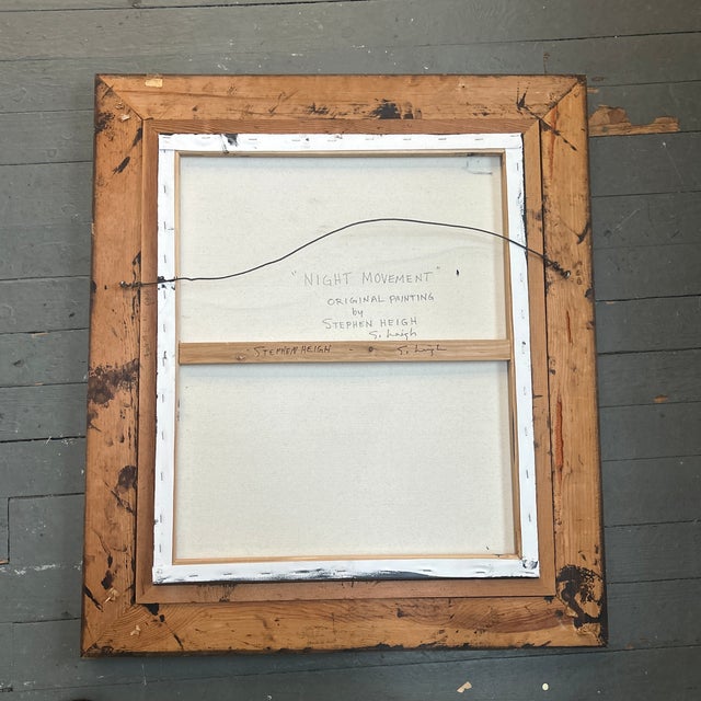 2020s Contemporary Original Abstract Painting by Stephen Heigh “Night Movement” For Sale - Image 5 of 5