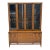 1960s Broyhill Brasilia Two Piece Walnut Hutch China Cabinet For Sale