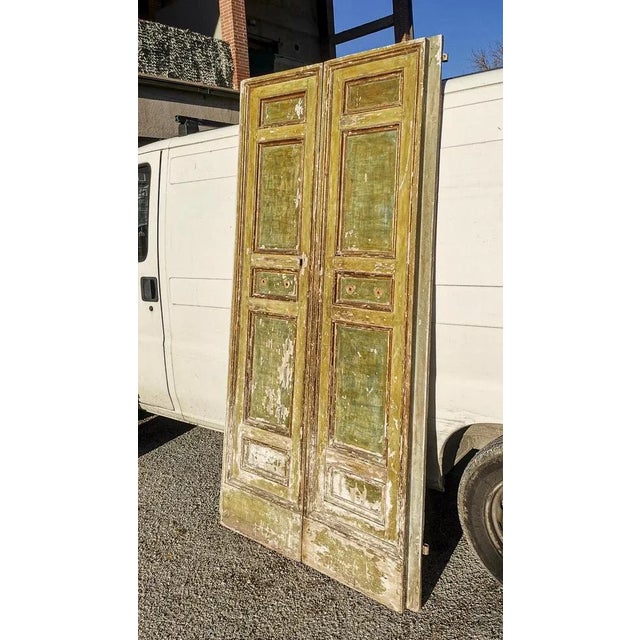 Two-Leaf Door with Original Lacquer, 1700s For Sale - Image 3 of 9