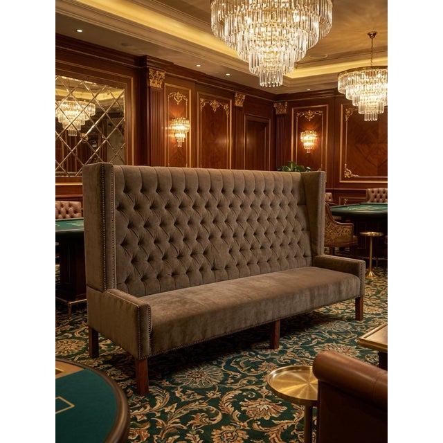 This commanding oversized sofa is a rare find with incredible provenance — it was sourced directly from the Bellagio Las...