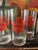 Late 20th Century Set of Four (4) Block Poinsettia Holiday Tall Glasses For Sale - Image 4 of 5