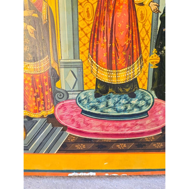 Large Antique Orthodox Icon of the Protection of the Virgin Mary, 1880 For Sale - Image 11 of 13