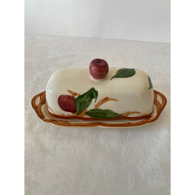 Vintage Franciscan Apple Pattern Butter Dish For Sale - Image 9 of 11