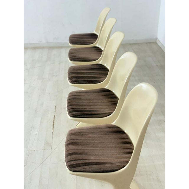 Brown Vintage Space Age Casalino Dining Chairs from Casala, 1970s, Set of 5 For Sale - Image 8 of 10