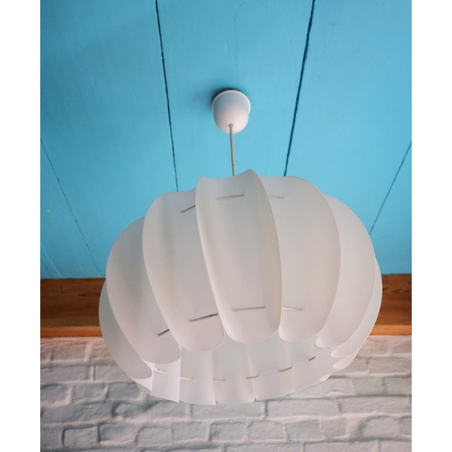 White Slat Pendant Lamp from Aro Leuchten, 1960s For Sale - Image 4 of 11