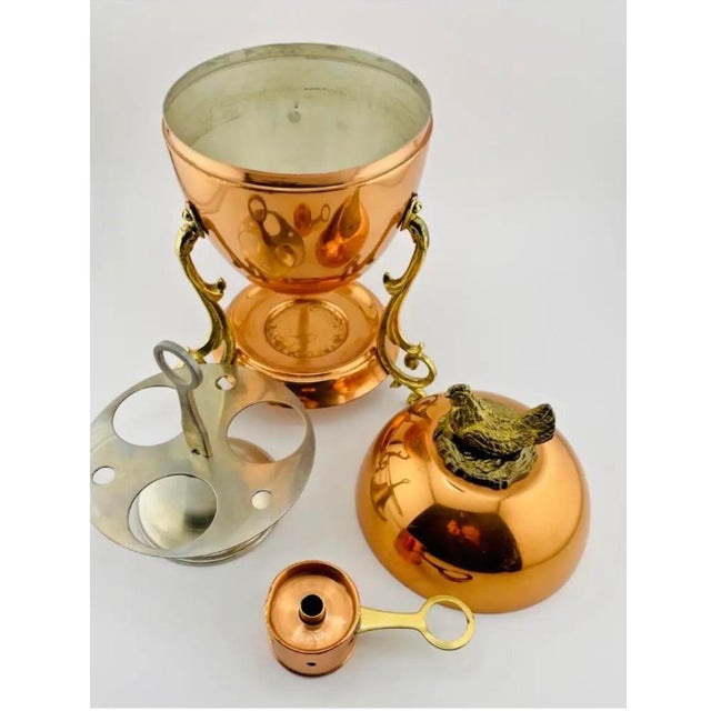 Metal Vintage Copper Egg Coddler Complete With Chicken Finial For Sale - Image 7 of 18