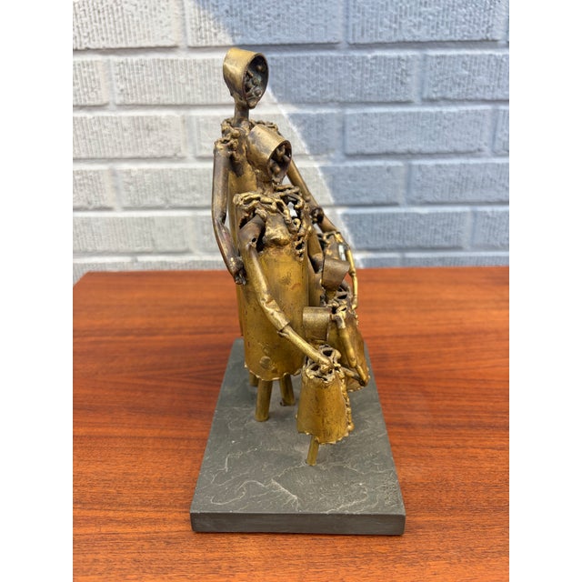 Brutalist Torch Cut Sculpture by James Garner, Signed 1966 For Sale - Image 4 of 11