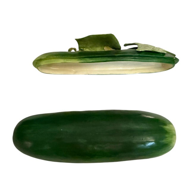 Figurative Mary Kirk Kelly Porcelain Zucchini Box For Sale - Image 3 of 12