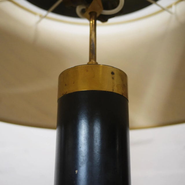 Metal Mid-Century Black & Gold Table Lamp, 1950s For Sale - Image 7 of 10