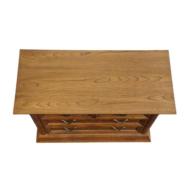 Thomasville Furniture Renaissance Collection Solid Oak 39" Nightstand Chest 34511-110 For Sale - Image 9 of 13