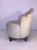 Art Deco Art Deco Modernist Peacock Back Upholstered Barrel Chair by Gilbert Rohde For Sale - Image 3 of 9